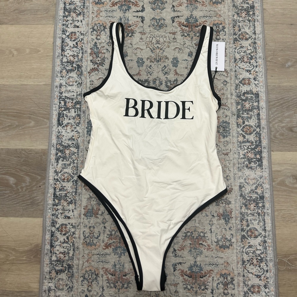 NWT who what wear bride one piece bathing suit